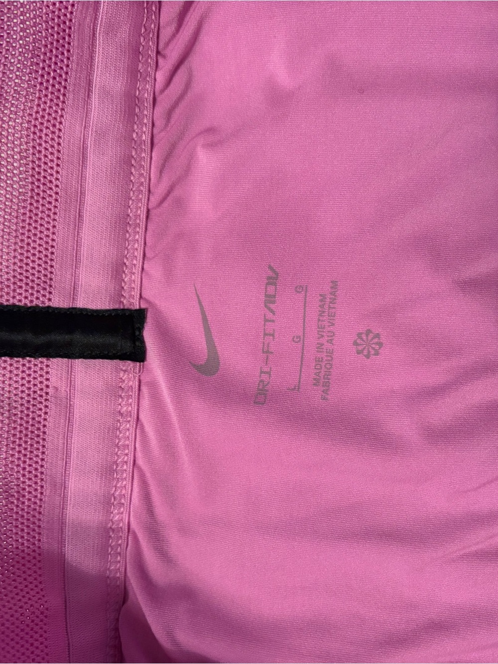Nike Women's Pink Aeroswift Athletic Shorts with Black Swoosh - Picture 3 of 3